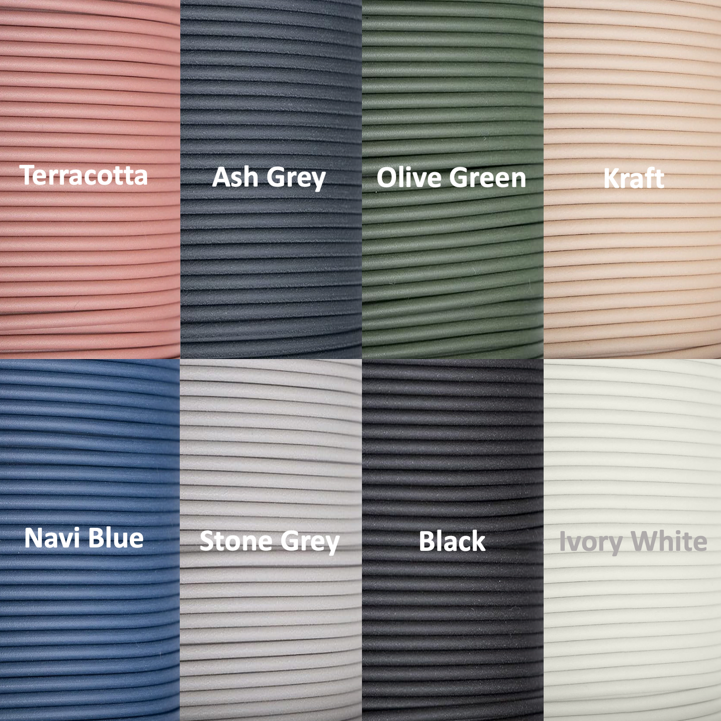 Square Planter Pot Stripes - Modern Indoor Planter - Drainage and Drip Tray