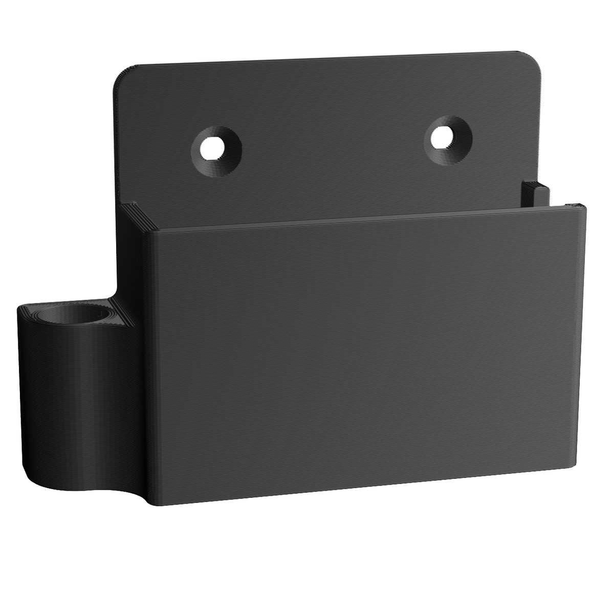 3D printed Hanna thermometer mount in black, front view