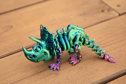 Articulated Triceratops Skeleton Toy