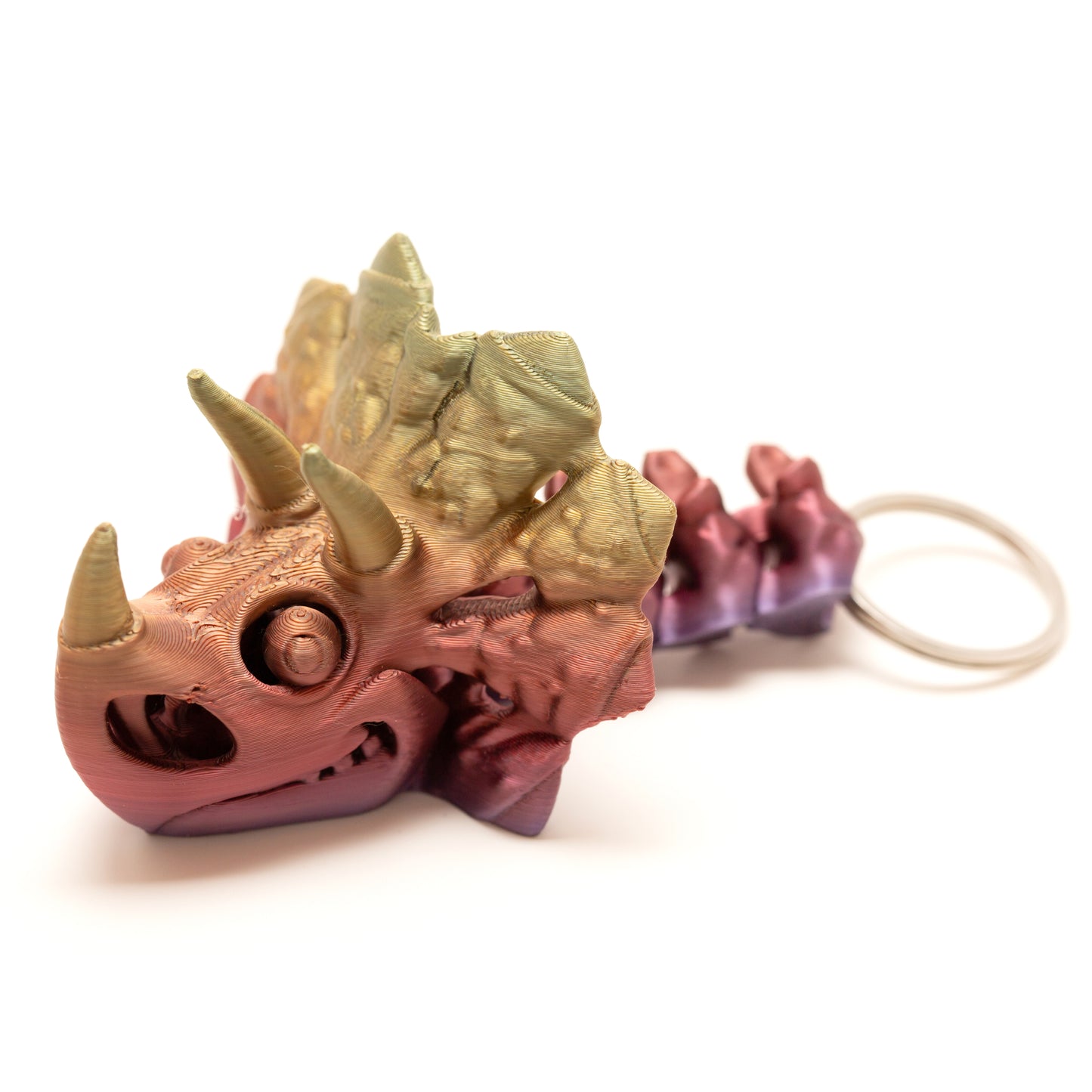 Triceratops Head Keychain