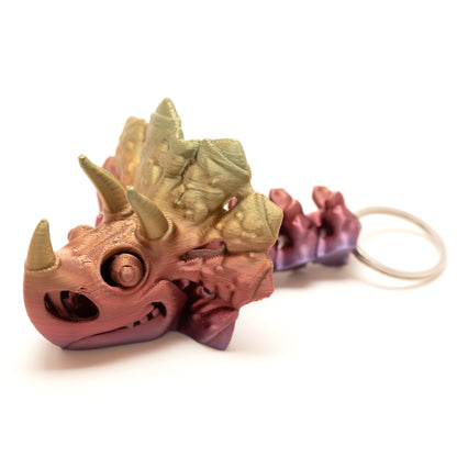 Triceratops Head Keychain