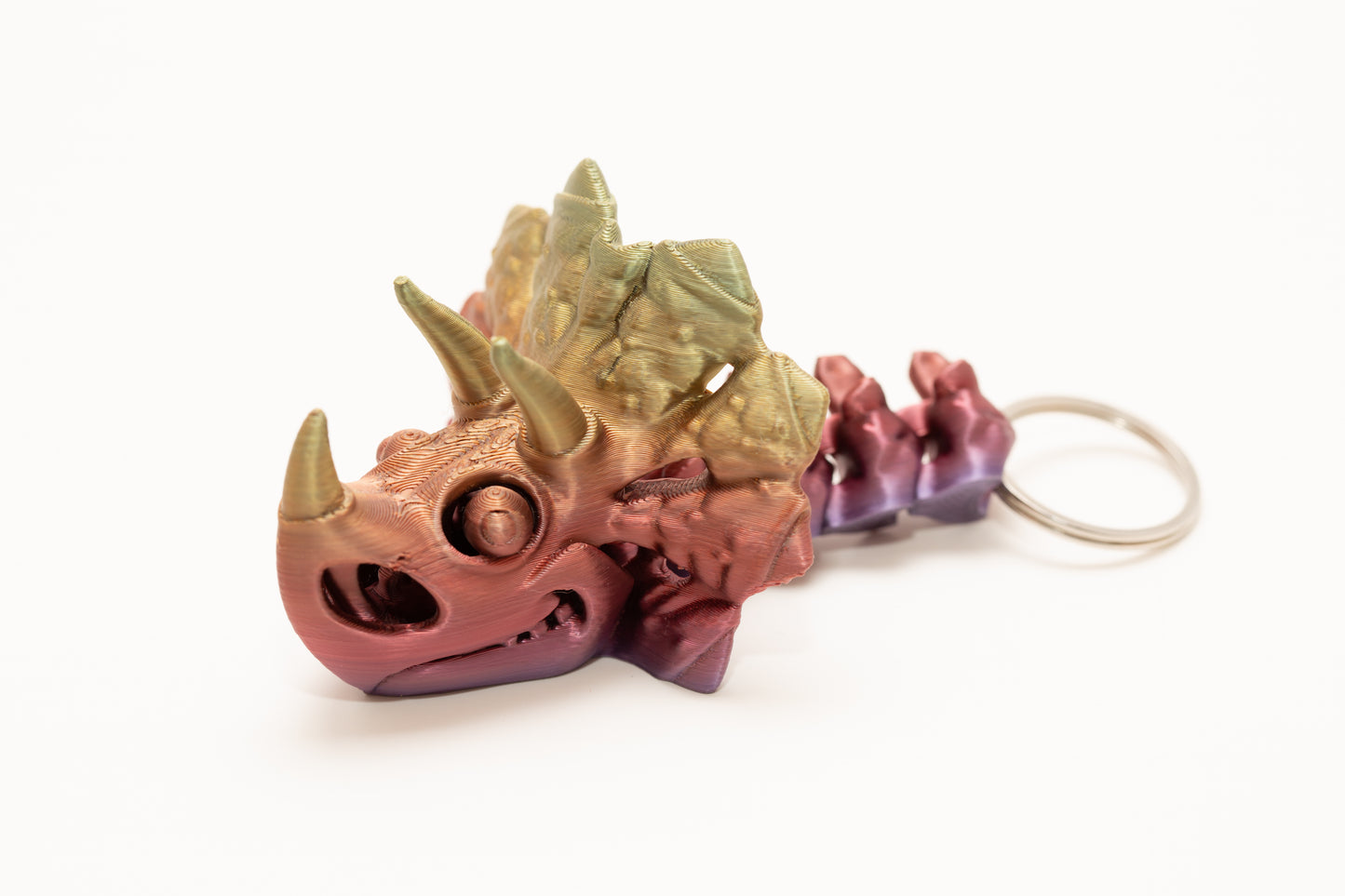 Triceratops Head Keychain