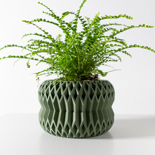 Indoor Planter Pot Rydan with Drainage and Drip Tray