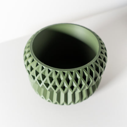 Indoor Planter Pot Rydan with Drainage and Drip Tray