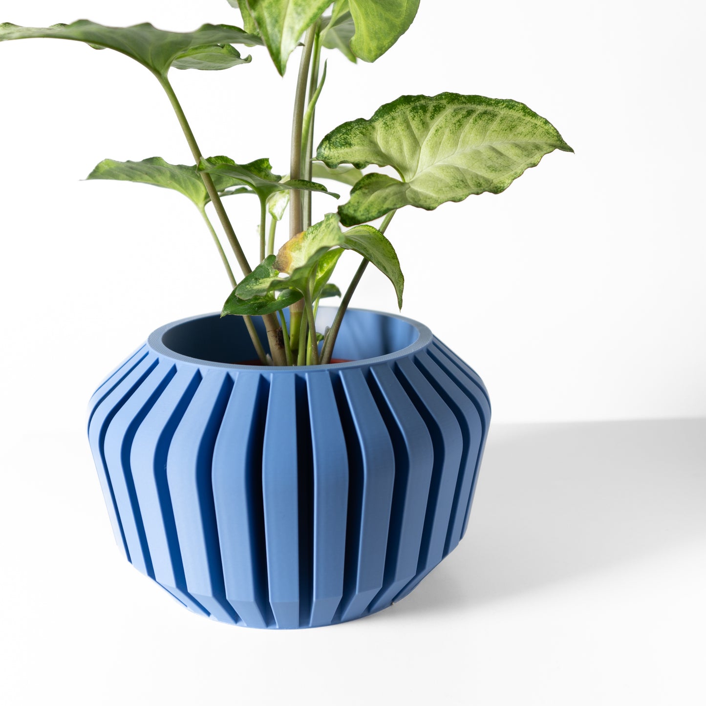 Modern Planter Pot - Indoor Planter with Drainage - Vaki Cactus Pot - Drip Tray