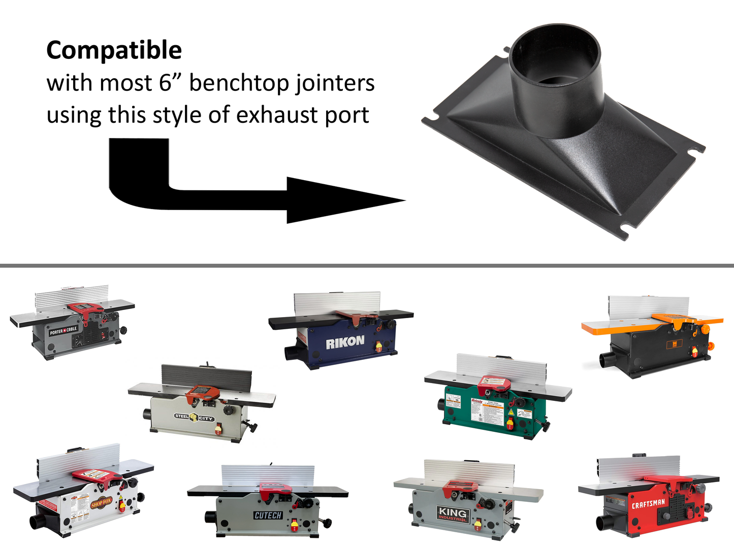 Jointer 4" Dust Exhaust Port Upgrade