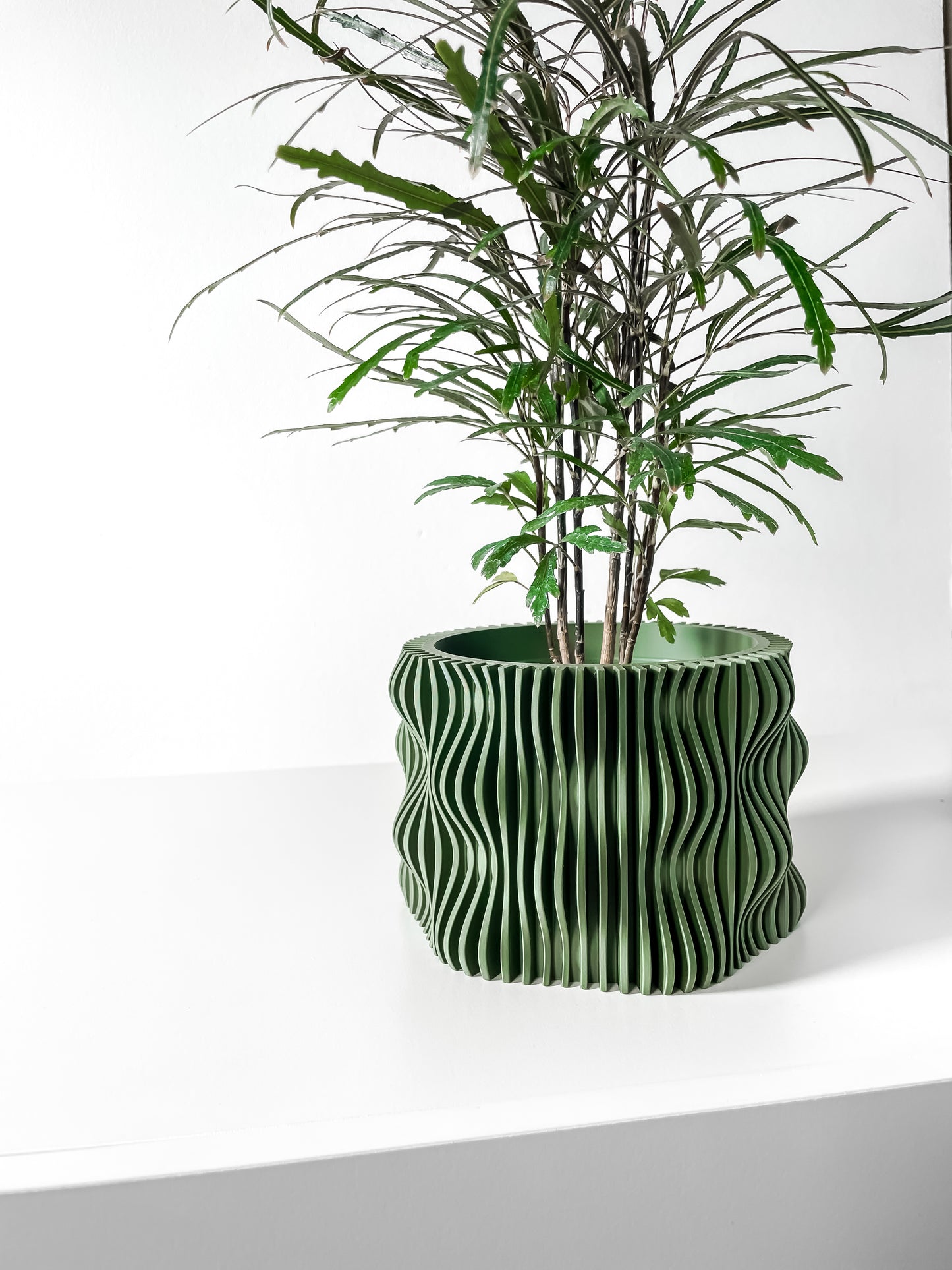 Indoor Planter Pot Muxel with Drainage and Drip Tray