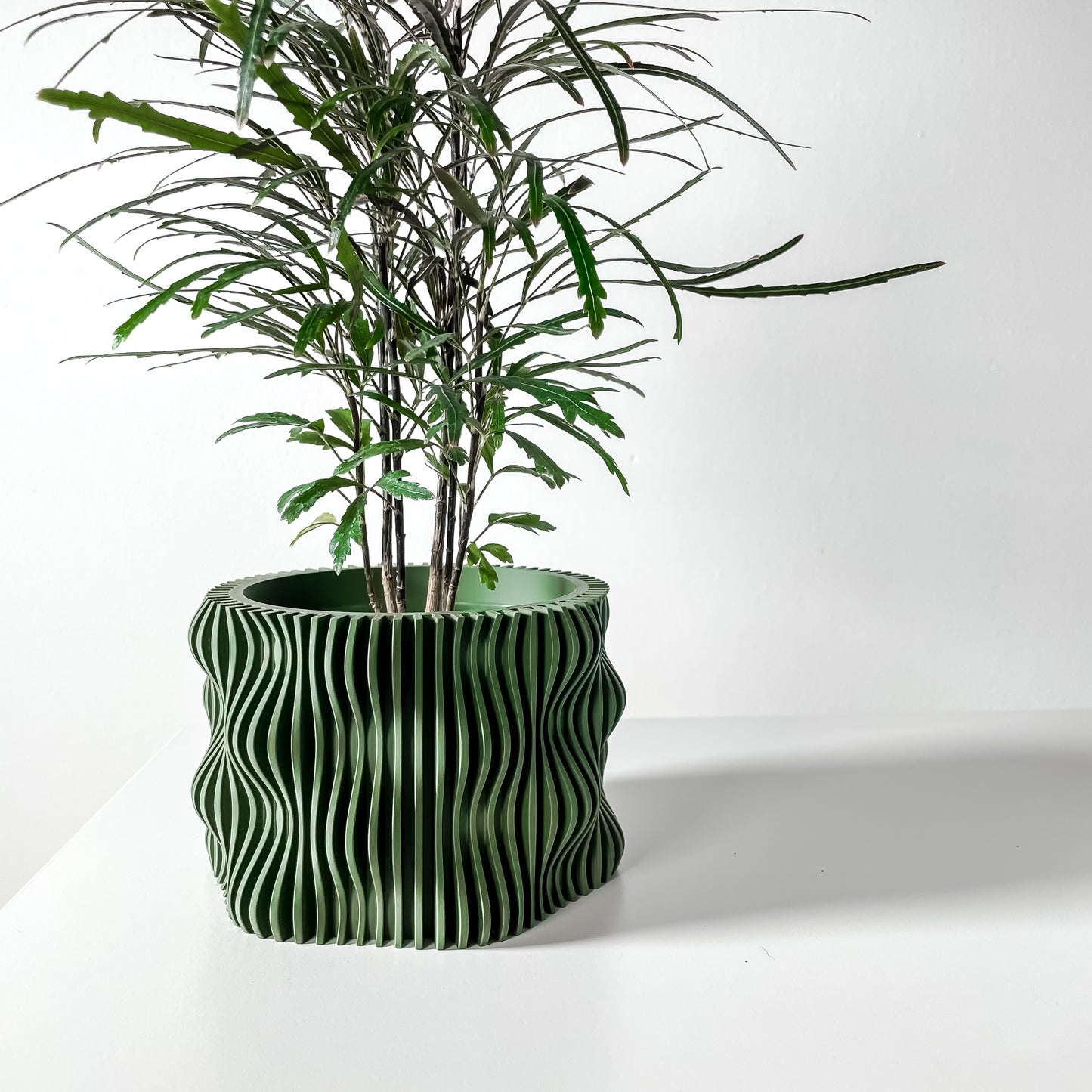 Indoor Planter Pot Muxel with Drainage and Drip Tray