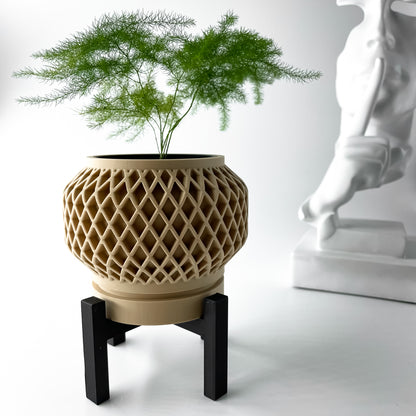 Indoor Planter Pot Orto with Drainage and Drip Tray