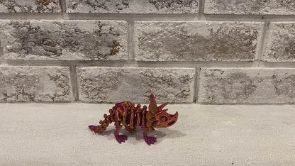 Articulated Triceratops Skeleton Toy