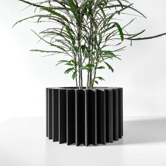 Indoor Planter Pot Tuno with Drainage and Drip Tray