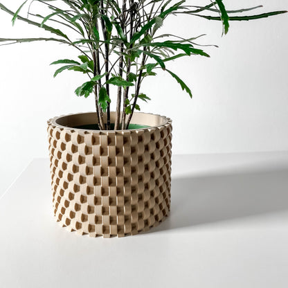 Weave Planter Pot - Drainage and Drip Tray - Straight and Simple - Cheo Planter