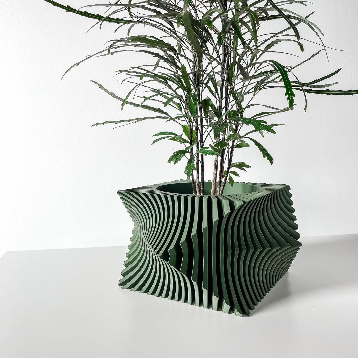 Indoor Planter Pot Anio with Drainage and Drip Tray