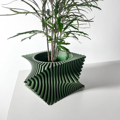 Indoor Planter Pot Anio with Drainage and Drip Tray