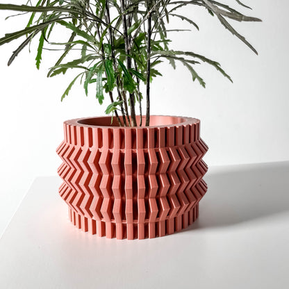 Indoor Planter Pot Alio with Drainage and Drip Tray